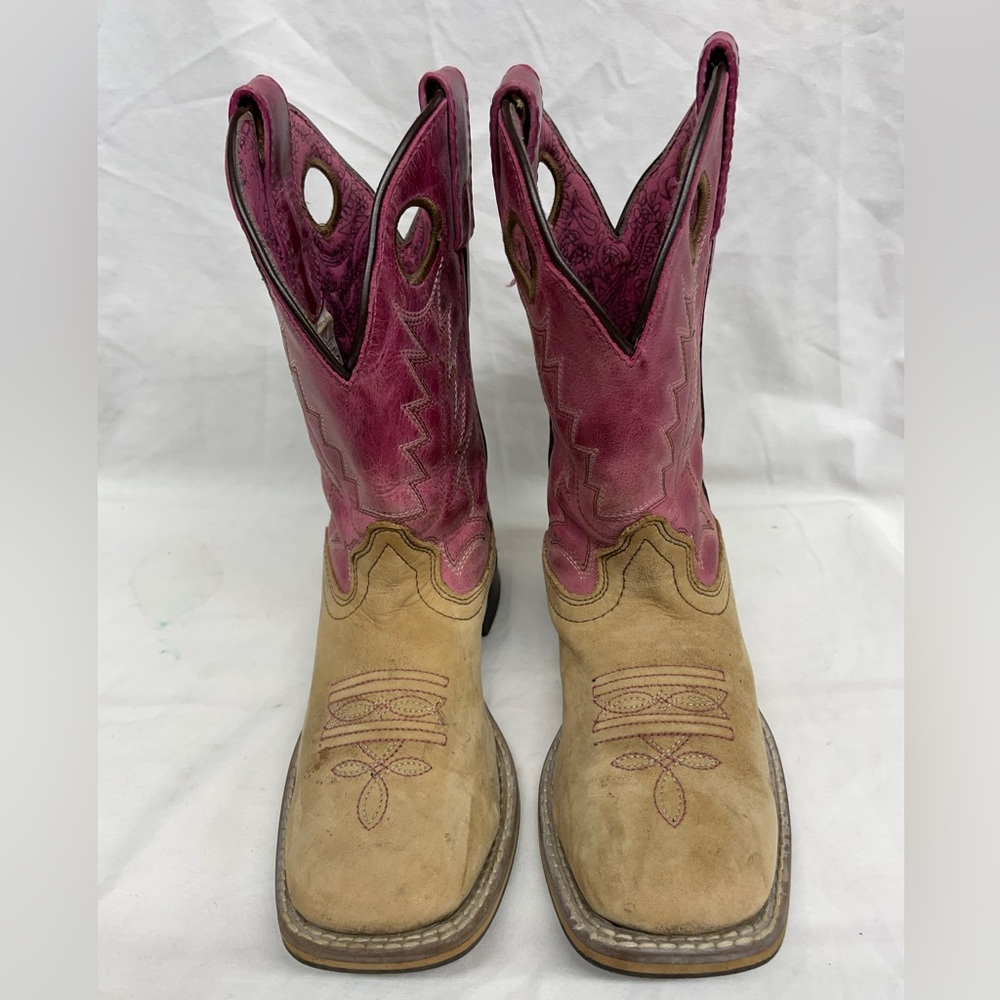 Smoky Mountain leather cowboy boots girl sz 2